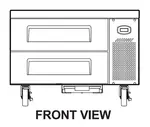 Turbo Air TCBE-36SDR-N6 35.63" 2 Drawer Refrigerated Chef Base with Insulated Top - 115 Volts