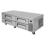 Turbo Air TCBE-72SDR-N 72" 4 Drawer Refrigerated Chef Base with Insulated Top - 115 Volts