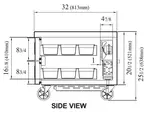 Turbo Air TCBE-72SDR-N 72" 4 Drawer Refrigerated Chef Base with Insulated Top - 115 Volts