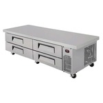 Turbo Air TCBE-82SDR-E-N 89.5" 4 Drawer Refrigerated Chef Base with Insulated Top - 115 Volts