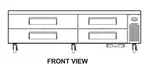 Turbo Air TCBE-82SDR-N 83.63" 4 Drawer Refrigerated Chef Base with Insulated Top - 115 Volts