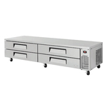 Turbo Air TCBE-96SDR-N 96.38" 4 Drawer Refrigerated Chef Base with Insulated Top - 115 Volts