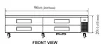 Turbo Air TCBE-96SDR-N 96.38" 4 Drawer Refrigerated Chef Base with Insulated Top - 115 Volts