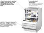 Turbo Air TCGB-36-W(B)-N 36.5'' 11.8 cu. ft. Curved Glass White Refrigerated Bakery Display Case with 2 Shelves