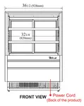 Turbo Air TCGB-36UF-W(B)-N Display Case