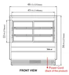 Turbo Air TCGB-48-W(B)-N 48.5'' 15.6 cu. ft. Curved Glass White Refrigerated Bakery Display Case with 2 Shelves