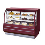 Turbo Air TCGB-60-R-N 60.5'' 19.4 cu. ft. Curved Glass Wine Refrigerated Bakery Display Case with 2 Shelves