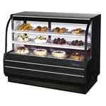 Turbo Air TCGB-60-W(B)-N 60.5'' 19.4 cu. ft. Curved Glass White Refrigerated Bakery Display Case with 2 Shelves