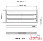 Turbo Air TCGB-60-W(B)-N 60.5'' 19.4 cu. ft. Curved Glass White Refrigerated Bakery Display Case with 2 Shelves