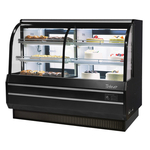 Turbo Air TCGB-60CO-W(B)-N 60.5'' 20.6 cu.ft. Curved Glass White Refrigerated Bakery Display Case with 4 Shelves