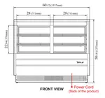 Turbo Air TCGB-60CO-W(B)-N 60.5'' 20.6 cu.ft. Curved Glass White Refrigerated Bakery Display Case with 4 Shelves