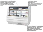 Turbo Air TCGB-60CO-W(B)-N 60.5'' 20.6 cu.ft. Curved Glass White Refrigerated Bakery Display Case with 4 Shelves