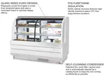 Turbo Air TCGB-72CO-W(B)-N 72.5'' 24.4 cu. ft. Curved Glass White Refrigerated Bakery Display Case with 4 Shelves