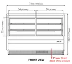 Turbo Air TCGB-72CO-W(B)-N 72.5'' 24.4 cu. ft. Curved Glass White Refrigerated Bakery Display Case with 4 Shelves