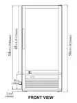 Turbo Air TGF-10SD-N 25.75'' 7.92 cu. ft. 1 Section White Glass Door Merchandiser Freezer