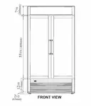 Turbo Air TGF-35SD-N 39.5'' 28.44 cu. ft. 2 Section White Glass Door Merchandiser Freezer