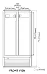 Turbo Air TGF-35SDH-N 39.5'' 30.94 cu. ft. 2 Section White Glass Door Merchandiser Freezer