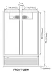 Turbo Air TGF-47SDH-N 51.13'' 42.1 cu. ft. 2 Section White Glass Door Merchandiser Freezer