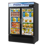 Turbo Air TGF-49F(B)-N 54.38'' 39.88 cu. ft. 2 Section Black Glass Door Merchandiser Freezer