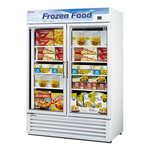 Turbo Air TGF-49F(B)-N 54.38'' 39.88 cu. ft. 2 Section Black Glass Door Merchandiser Freezer