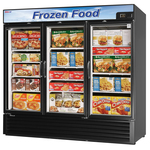 Turbo Air TGF-72F(B)-N 81.88'' 58.45 cu. ft. 3 Section Black Glass Door Merchandiser Freezer