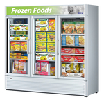 Turbo Air TGF-72SD-N 78'' 60.43 cu. ft. 3 Section White Glass Door Merchandiser Freezer