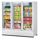 Turbo Air TGF-72SDH-N 78.00'' 62.2 cu. ft. 3 Section White Glass Door Merchandiser Freezer