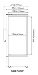 Turbo Air TGM-10SD-N6 25.75'' White 1 Section Swing Refrigerated Glass Door Merchandiser