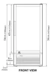 Turbo Air TGM-10SD-N6 25.75'' White 1 Section Swing Refrigerated Glass Door Merchandiser