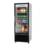 Turbo Air TGM-11RV-N6 23.63'' Black 1 Section Swing Refrigerated Glass Door Merchandiser