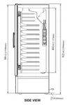 Turbo Air TGM-11RV-N6 23.63'' Black 1 Section Swing Refrigerated Glass Door Merchandiser