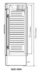 Turbo Air TGM-14RV-N6 23.62'' Black 1 Section Swing Refrigerated Glass Door Merchandiser