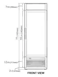 Turbo Air TGM-23SD-N6 27'' Black 1 Section Swing Refrigerated Glass Door Merchandiser