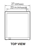 Turbo Air TGM-23SDH-N6 27'' White 1 Section Swing Refrigerated Glass Door Merchandiser