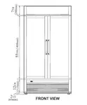 Turbo Air TGM-35SD-N 39.5'' White 2 Section Swing Refrigerated Glass Door Merchandiser