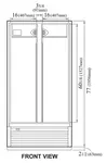 Turbo Air TGM-35SDH-N 39.5'' White 2 Section Swing Refrigerated Glass Door Merchandiser