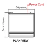 Turbo Air TOM-36DXB-N 36'' Black Vertical Air Curtain Open Display Merchandiser with 4 Shelves