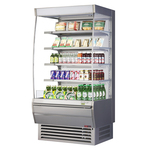 Turbo Air TOM-36DXS-N 36'' Stainless Steel Vertical Air Curtain Open Display Merchandiser with 4 Shelves