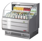 Turbo Air TOM-40SS-N 39'' Stainless Steel Horizontal Air Curtain Open Display Merchandiser with 3 Shelves