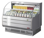 Turbo Air TOM-50SS-N 50.75'' Stainless Steel Horizontal Air Curtain Open Display Merchandiser with 3 Shelves