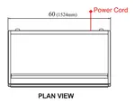 Turbo Air TOM-60DXB-N 60'' Black Vertical Air Curtain Open Display Merchandiser with 4 Shelves