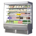 Turbo Air TOM-72DXS-N 68.75'' Stainless Steel Vertical Air Curtain Open Display Merchandiser with 8 Shelves