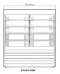 Turbo Air TOM-72EB-N 72'' Black Vertical Air Curtain Open Display Merchandiser with 8 Shelves