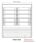 Turbo Air TOM-96EB-N 92.88'' Black Vertical Air Curtain Open Display Merchandiser with 8 Shelves