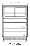 Turbo Air TOM-W-40SB-N 38.88'' Black Vertical Air Curtain Open Display Merchandiser with 2 Shelves