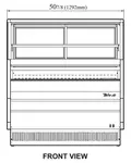 Turbo Air TOM-W-50SB-N 50.88'' Black Vertical Air Curtain Open Display Merchandiser with 2 Shelves