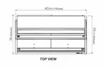 Turbo Air TOM-W-60SB-UF-N 62.63'' Black Vertical Air Curtain Open Display Merchandiser with 2 Shelves