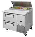 Turbo Air TPR-44SD-D2-N 44'' 2 Drawer Counter Height Refrigerated Pizza Prep Table