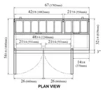 Turbo Air TPR-67SD-N 67'' 2 Door Counter Height Refrigerated Pizza Prep Table