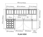 Turbo Air TPR-93SD-D2-N 93.38'' 2 Door 2 Drawer Counter Height Refrigerated Pizza Prep Table